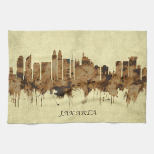 Jakarta Indonesia Cityscape Kökshandduk