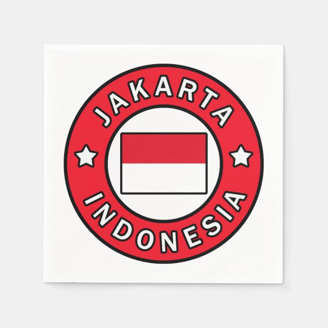 Jakarta Indonesia Pappersservett (Framsidan)