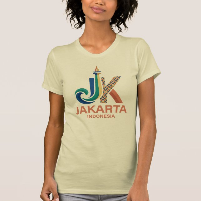 Jakarta Indonesia Southeast Asia T Shirt (Framsida)
