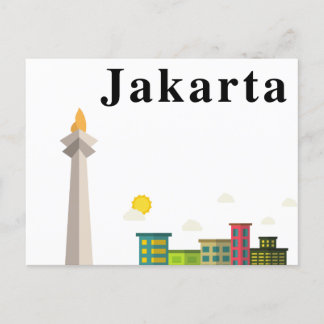 Jakarta Indonesia Vintage Postcard Vykort