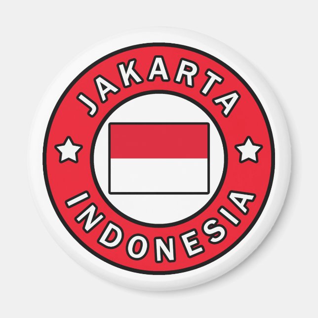 Jakarta Indonesien Magnet (Framsidan)