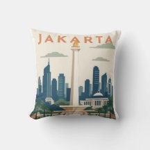Jakarta Indonesien Resa Affisch