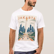 Jakarta Indonesien Resa Affisch
