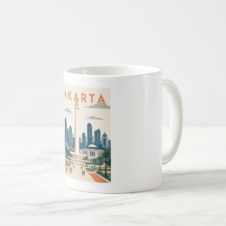 Jakarta Indonesien Resa Poster Kaffemugg