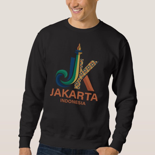 Jakarta Indonesien Sydostasien Lång Ärmad Tröja (Framsida)