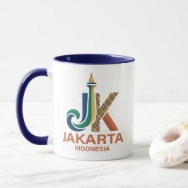Jakarta Indonesien Sydostasien Mugg
