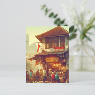Jakarta Street Coffee Shop Helg Vykort