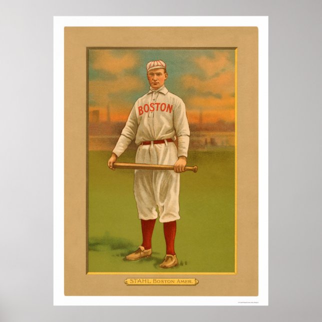 Jake Stahl Red Sox Baseball 1911 Poster (Framsidan)