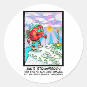 Jake Strawberry Roliga efterrättsåtgärder & Länkar Runt Klistermärke