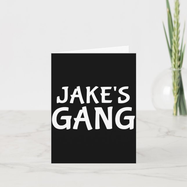 Jakes gäng förnamn jake möhippa bröllop kort (Framsida)
