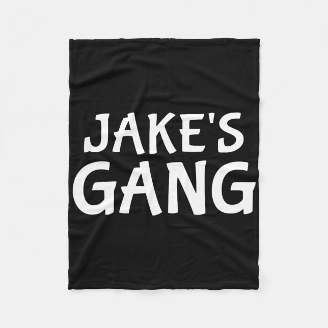 Jakes gäng Förnamn Jake Svärmannafest Bröllop Fleecefilt (Framsidan)