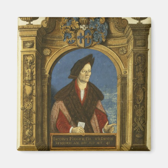 Jakob Fugger från Geheim Ehrenbuch Magnet (Framsidan)