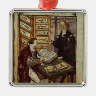 Jakob Fugger i hans kontor, 1518 Julgransprydnad Metall