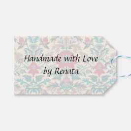 Jakobianskt blomtryck presentetikett