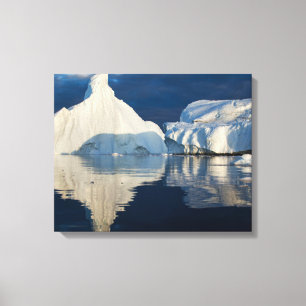 Jakobshavn glaciären Disko Bay Ilulissat, Grönland Canvastryck