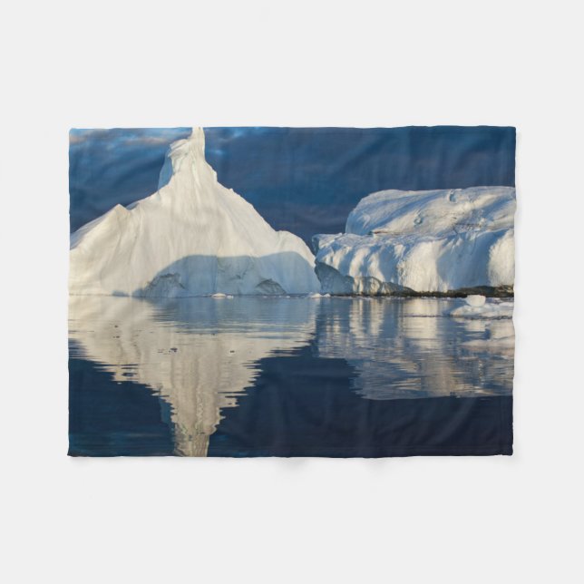 Jakobshavn glaciären Disko Bay Ilulissat, Grönland Fleecefilt (Framsidan (Horisontell))