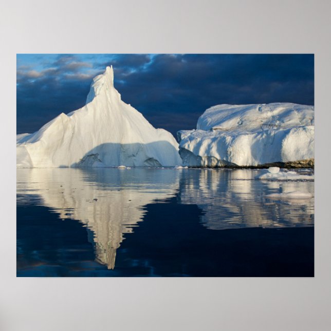 Jakobshavn Glacier Disko Bay Ilulissat, Grönland Poster (Framsidan)
