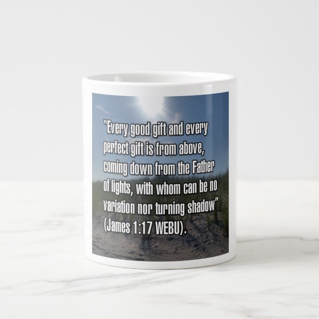 Jakobus 1:17 WEBU Mugg Jumbo Mugg (Framsidan)
