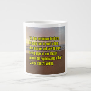 Jakobus 1:19-20 WEBU Mugg Jumbo Mugg