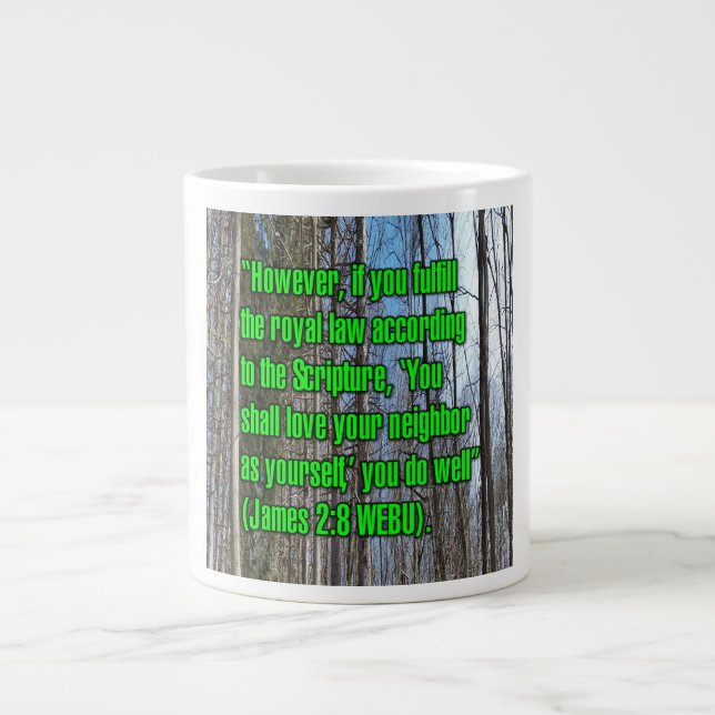 Jakobus 2:8 WEBU Mug Jumbo Mugg (Framsidan)