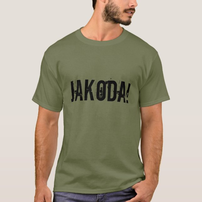 JAKODA! T-tröja för kommando för Reb bruntstrejka Tee (Framsida)