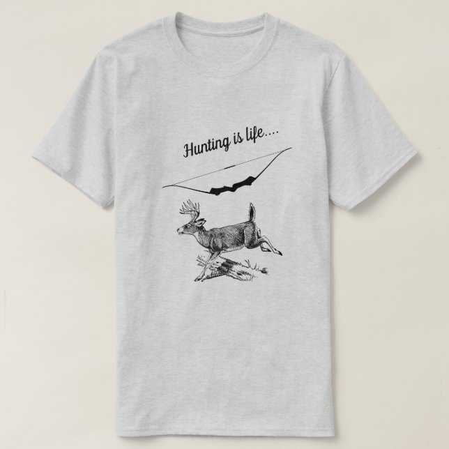 Jakt är livbock och arkitektur i Skogen T Shirt (Design framsida)