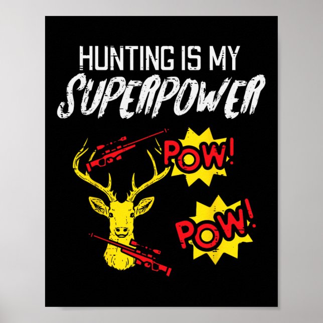 Jakt är min supermakt, Hjort Hunter Manar Kid Poster (Framsidan)