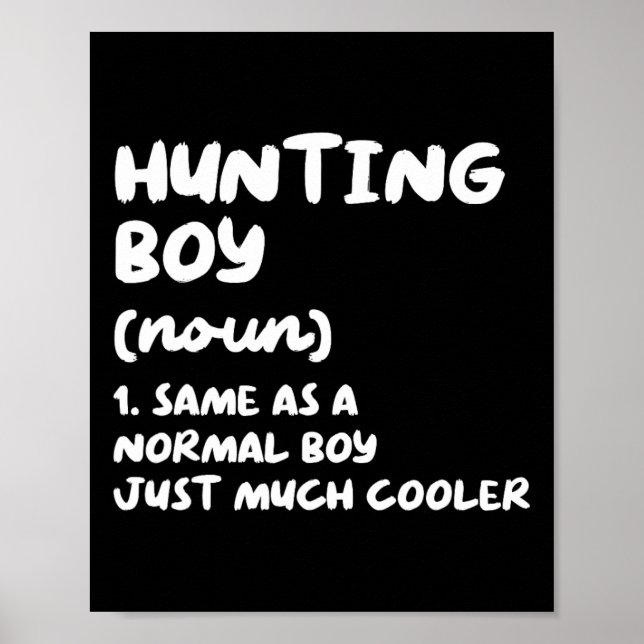 Jakt Boy Definition Funny Poster (Framsidan)