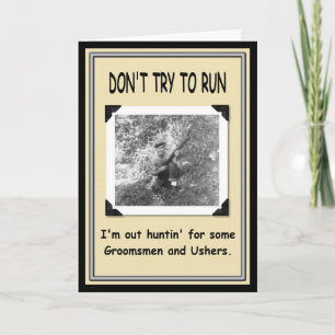 Jakt efter Groomsman/Usher? Inbjudan