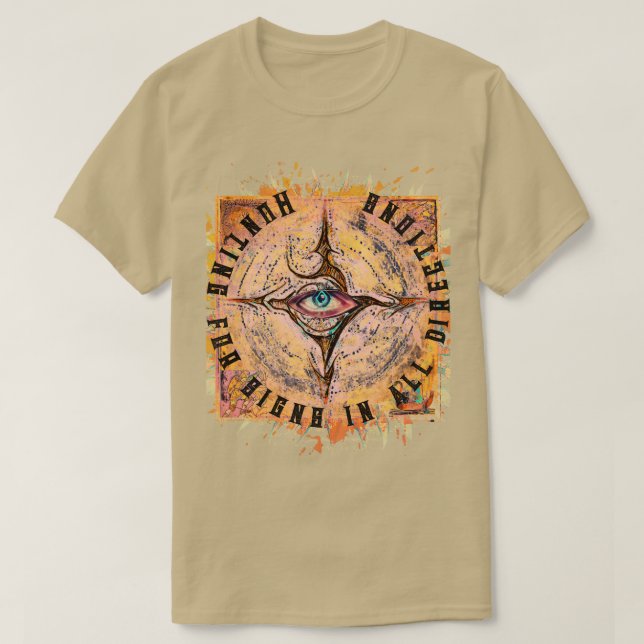 Jakt efter tecken i alla riktningar, Mystical T Shirt (Design framsida)