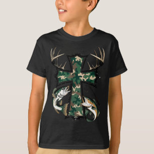 Jakt Fiske Tro - Kristna jägare och fiskare T Shirt