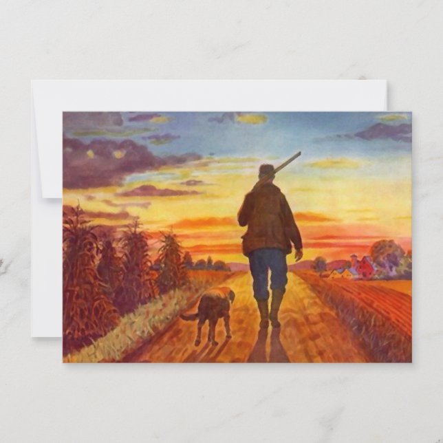 Jakt för bästa vän för pensionpartyinbjudningar inbjudningar (Framsida)