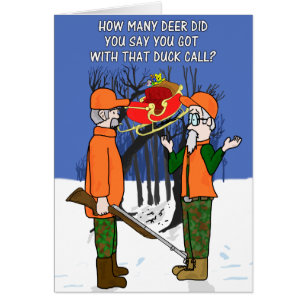 Jakt för jägare för hjort för ankaappellflyg rolig OBS kort