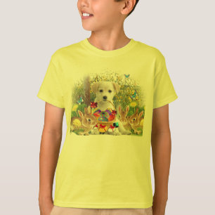 Jakt för påskägg för valp för Labrador Retrie Tee Shirt