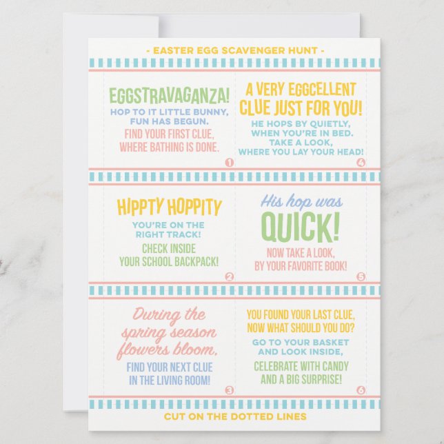 Jakt för påskmorgonScavenger Julkort (Framsida)