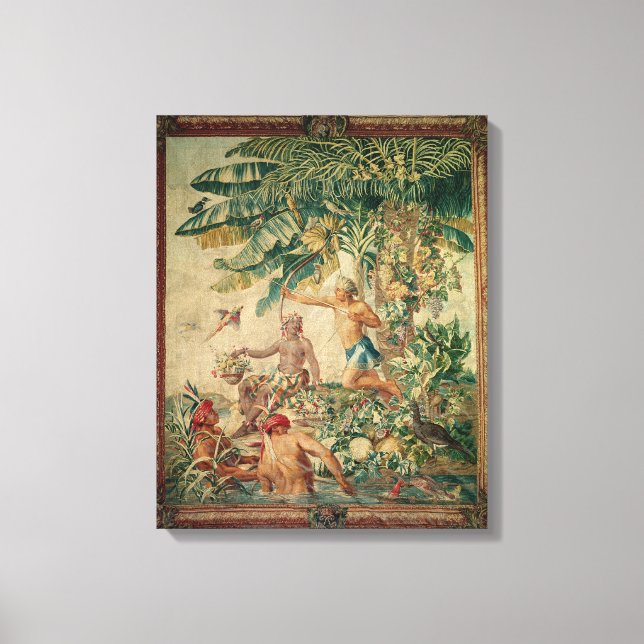 Jakt från Tenture des Nouvelles Canvastryck (Framsida)