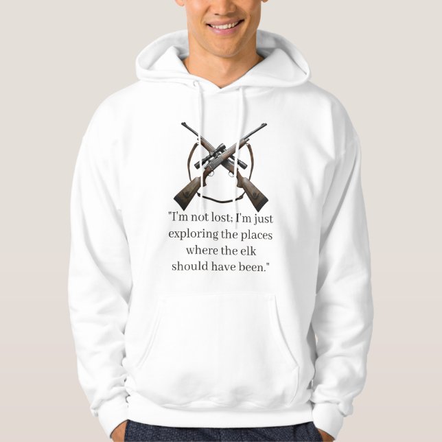 Jakt hoodie med rolig text för jakt (Framsida)