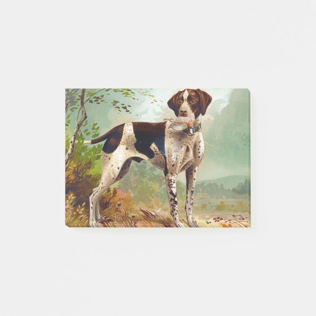 Jakt hund med fågel i munnen post-it block (Framsida)