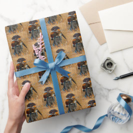 Jakt Hund Med Fasan Viltfågel Jakt Sport Presentpapper