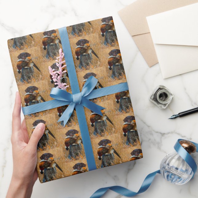 Jakt Hund Med Fasan Viltfågel Jakt Sport Presentpapper (Gåvor)