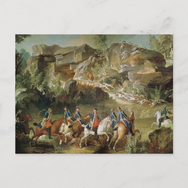 Jakt i Fontainebleau-skogen Vykort (Framsida)