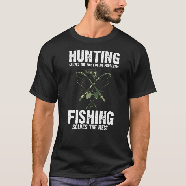 Jakt i manar löser problemen med fiskevatten t shirt (Framsida)