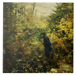 Jakt i skogen (av H.A. Brendekilde) Kakelplatta