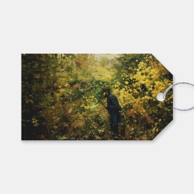 Jakt i skogen (av H.A. Brendekilde) Presentetikett (Framsidan (Horisontell))