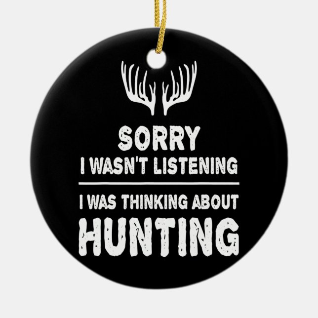 Jakt jag tänker på jakt i Huntress Julgransprydnad Keramik (Framsidan)