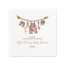 Jakt Klädstreck Rosa Kamouflage Flicka Baby Shower
