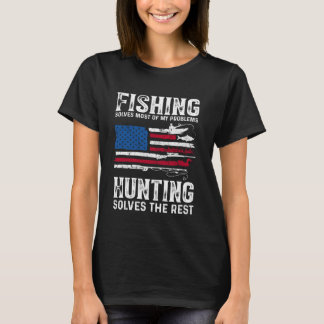Jakt Löser De Flesta Av Mina Problem Fiske Resten T Shirt