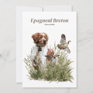 Jakt med Bretagne hund, Art Inbjudningar