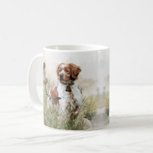 Jakt med Bretagne hund, Art Kaffemugg