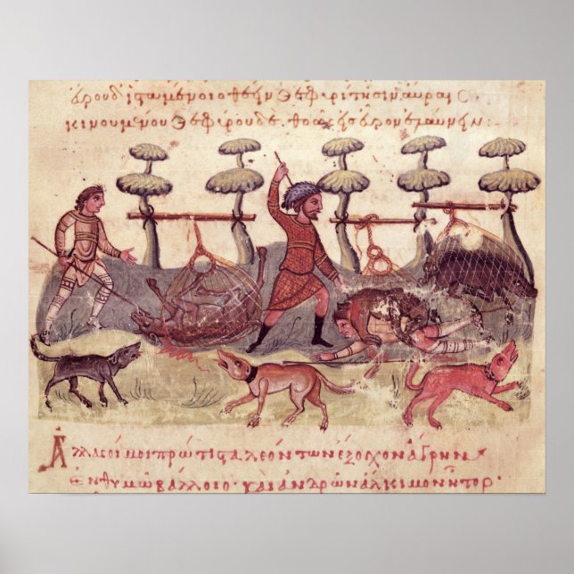 Jakt med nät poster (Framsidan)